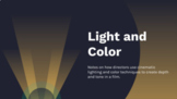 Film Studies- Lighting and Color Design Notes