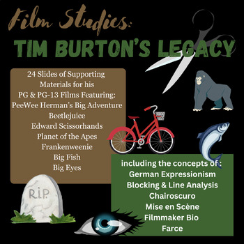 Preview of Film Studies: Tim Burton Supporting Slides