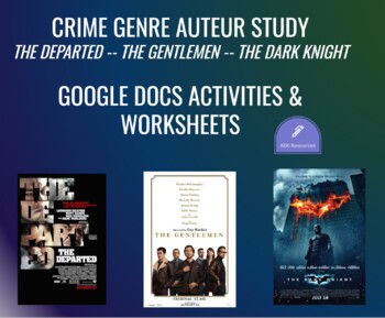 Preview of Film Study - Crime Genre Auteur - GOOGLE DOCS Worksheets