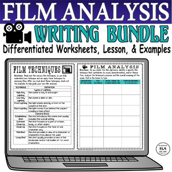 Preview of Film Techniques & Film Analysis BUNDLE Thesis Essay Outline Movie Activities