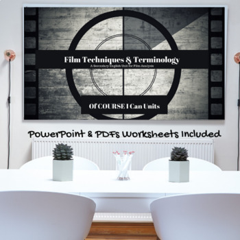 Preview of Film Techniques and Terminology Analysis Unit | POWERPOINT and Printable PDFs |
