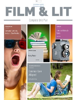 Preview of Film and Literature- Complete Unit Plan with Lesson Plans, Worksheets, & Finals