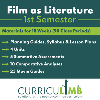 Preview of Film as Literature | Film Analysis | Full Curriculum | Semester 1 | SAVE 15%