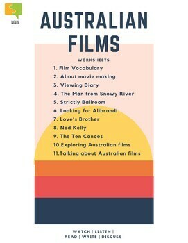 Preview of Film resource bundle: 6 Australian films worksheets and film questionnaire
