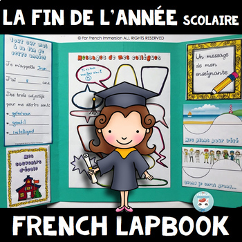 Preview of French End of Year Activity Lapbook: activité pour la fin de l'année scolaire