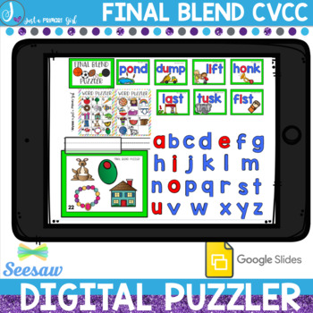 Preview of Digital Spelling and Word Work Activities Final Blends | Seesaw | Google Slides