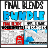 Final Blends Bundle: Worksheets and Reading Passages Endin