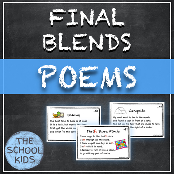 Preview of Decodable Poems for Ending Blends Science of Reading