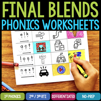 Preview of Final Blends Worksheets & Activities (No-Prep Phonics Worksheets)