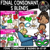 Final Consonant Blends S- Clip Art Sets {Educlips Clipart}