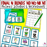 Ending Blends with N Blends First Grade Phonics Word Sort,