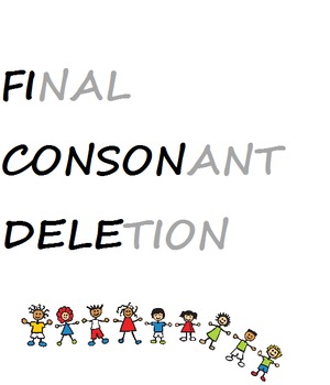 Preview of Final Consonant Deletion