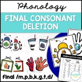 Final Consonant Deletion Phonology Activities for Speech Therapy