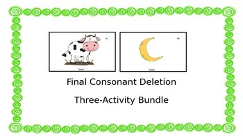Preview of Final Consonant Deletion Activity Bundle