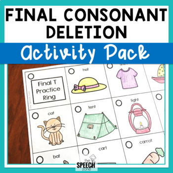 Preview of Final Consonant Deletion Activity Pack