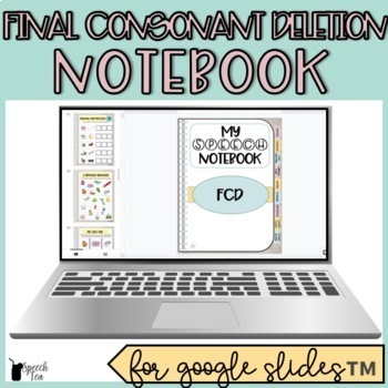 Preview of Final Consonant Deletion Digital Interactive Notebook Activities