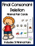 Final Consonant Deletion Minimal Pairs Cards