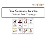 Final Consonant Deletion Minimal Pairs Cards (stops)