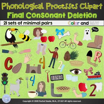 Preview of Final Consonant Deletion Minimal Pairs Clipart