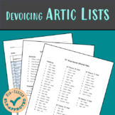 Final Consonant Devoicing COMPLETE Articulation Lists for 