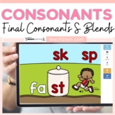 Final Consonants S Ending Blends Boom Cards