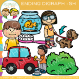 Final Digraph Clip Art: Sh Words