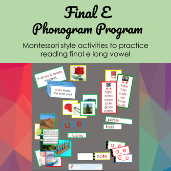 Preview of Final E/ Magic E Montessori Reading Program