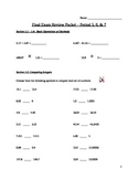Final Exam Review Packet - 7th Grade Math