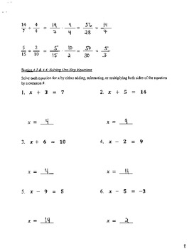 final exam review packet 7th grade math answer key by