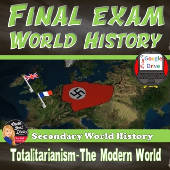 Preview of Final Exam | World History | 2nd Semester | Editable | 9-12 | Print & Digital