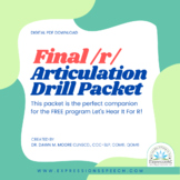Final /R/ Articulation Drill Packet