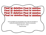 Final Consonant Deletion, Speech Therapy, Minimal Pairs