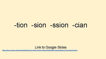 Preview of Final Stable Suffixes (-tion, -sion, -ssion, -cian) Advanced Phonics