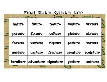 Final Stable Syllable Center Game by McLaren Marvels | TpT