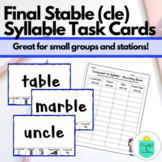 Final Stable Syllable Task Cards - Digital & Print (Syllab