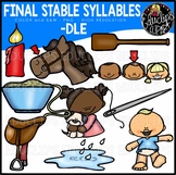 Final Stable Syllables -DLE {Educlips Clipart}