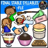 Final Stable Syllables -FLE {Educlips Clipart}