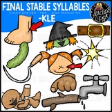 Final Stable Syllables -KLE {Educlips Clipart}