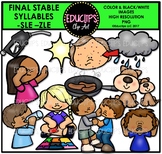 Final Stable Syllables -SLE & -ZLE {Educlips Clipart}
