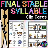 Final Stable Syllables -le Clip Cards