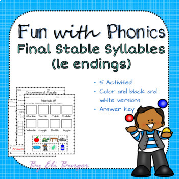 Preview of Final Stable Syllables - le endings - Fun with Phonics!