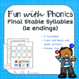 Final Stable Syllables - le endings - Fun with Phonics!