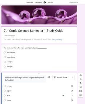 Preview of Final Study Guide: Human Body, Char. of Life, Cells, Reproduction, Cell Cycle