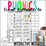 Phonics Interactive Notebook- Final Syllable Consonant + LE