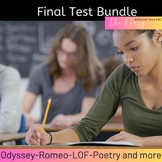 Preview of Final Test  Bundle: Odyssey, Lord of the Flies, Romeo and Juliet, Night, Poetry