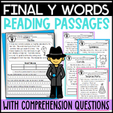 Final Y Reading Passages: Words Ending with Y with Compreh