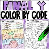 Final Y Words Color by Code Worksheets Y says e or i