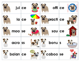 Final /s/ word sort and game: -ce, -s, -se, -ss
