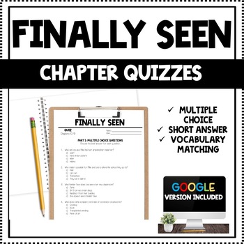 Preview of Finally Seen (Kelly Yang) - Chapter Quiz Pack with Answers - PDF & Google Forms