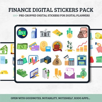 Preview of Finance DIGITAL STICKERS for GoodNotes Notability Noteshelf Budget Spending